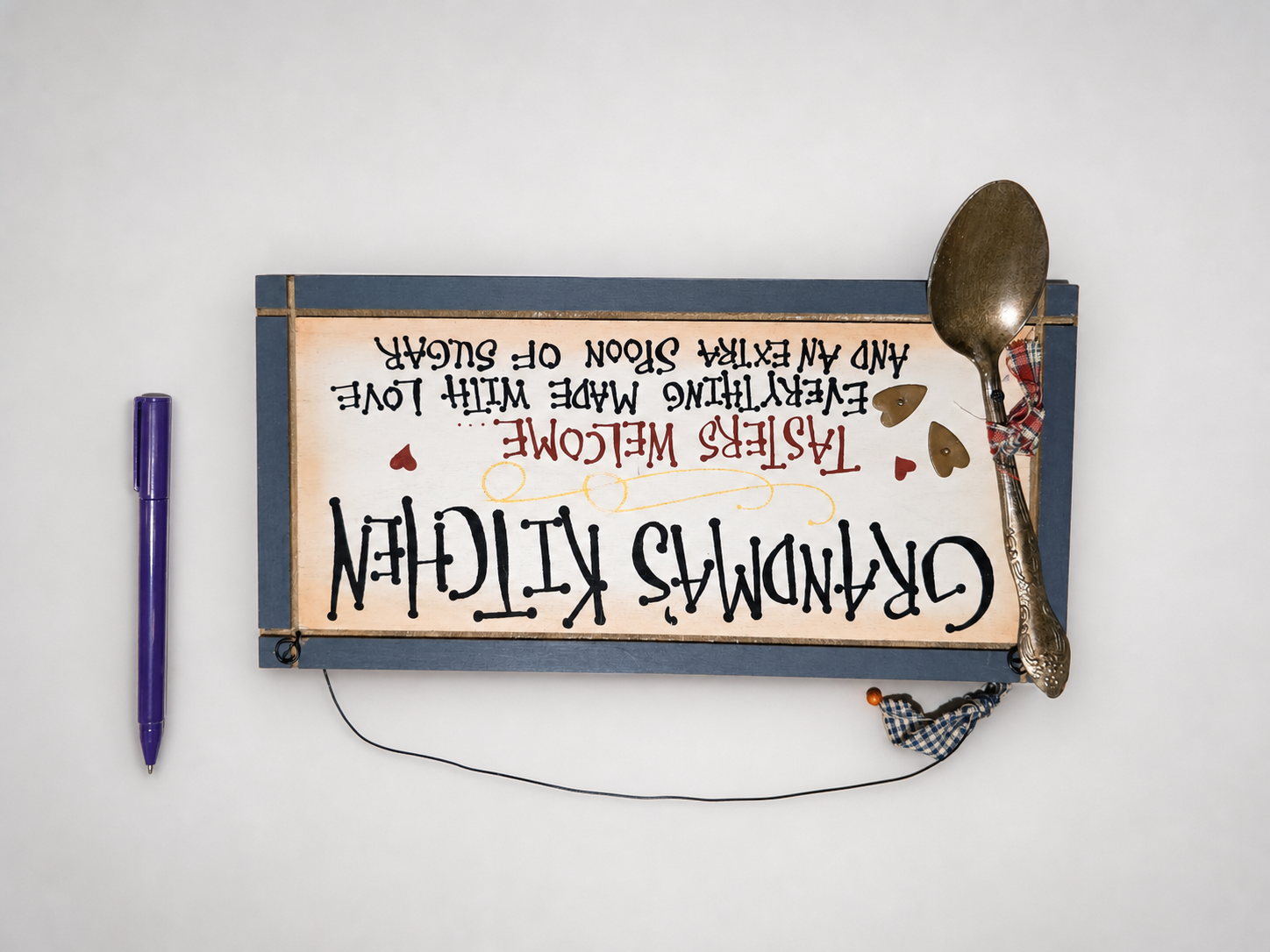 Decorative Grandma's Kitchen Sign with Spoon photo