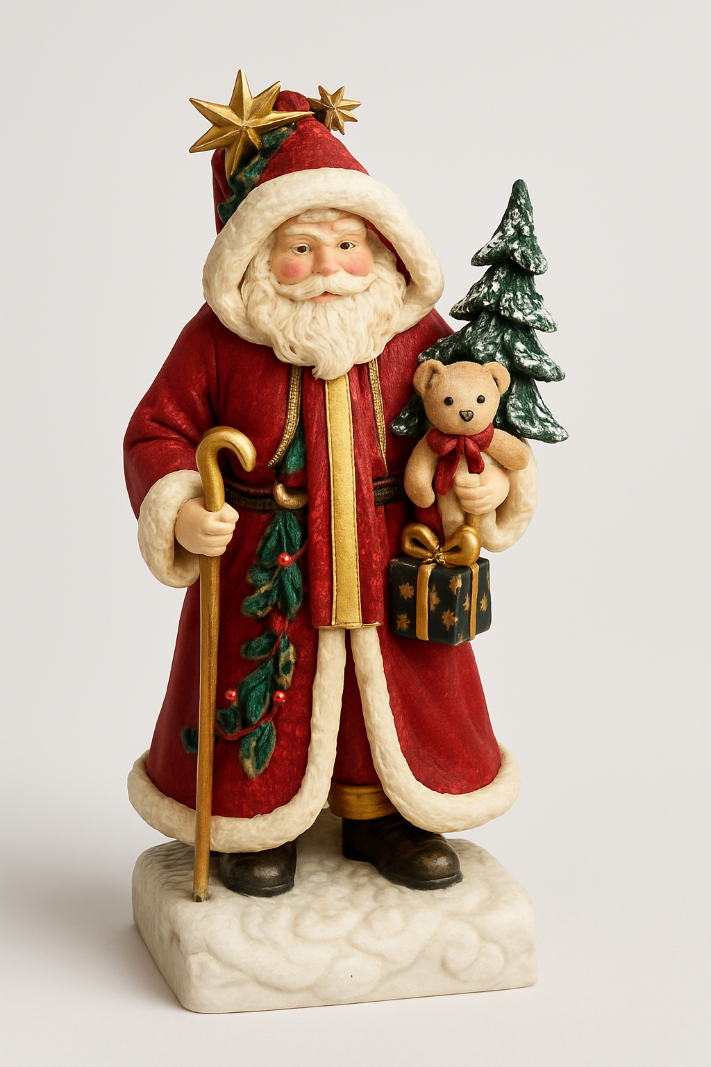 Decorative Santa Figurine with Base
