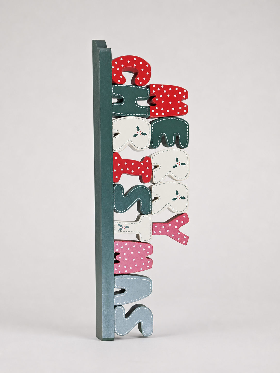 Festive Wooden 'Merry Christmas' Tabletop Sign
