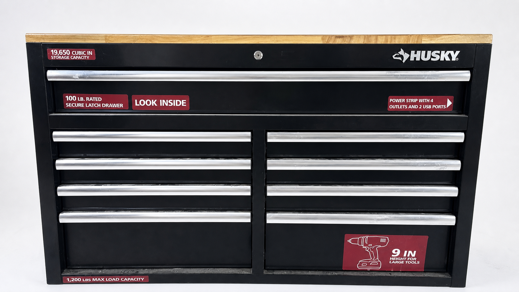 Husky Tool Chest with Power Strip