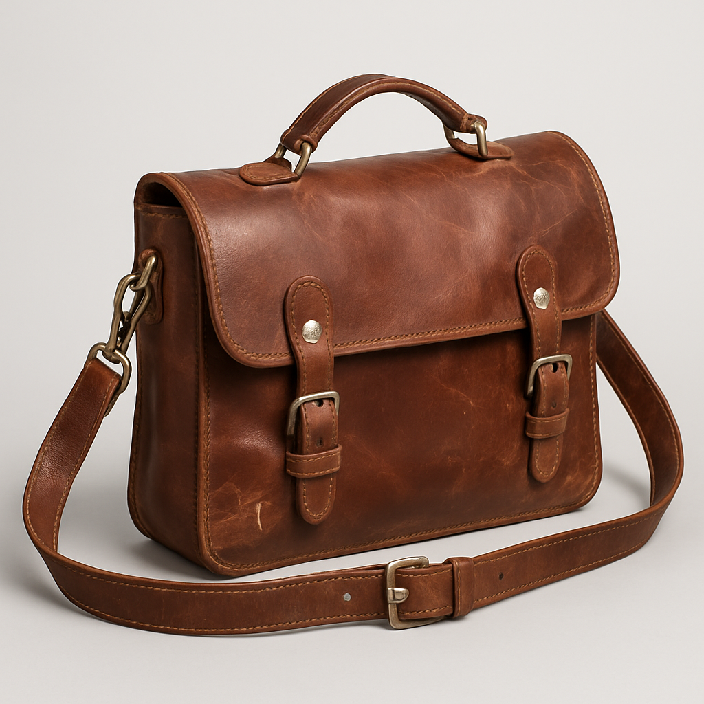 Vintage Leather Messenger Bag