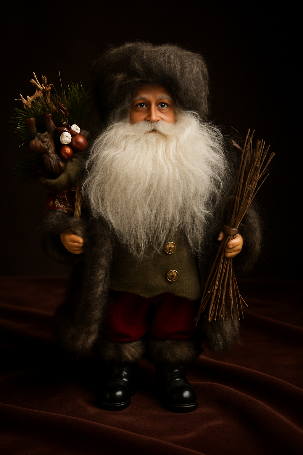 Vintage Santa Figurine and Westclox Timer Collection