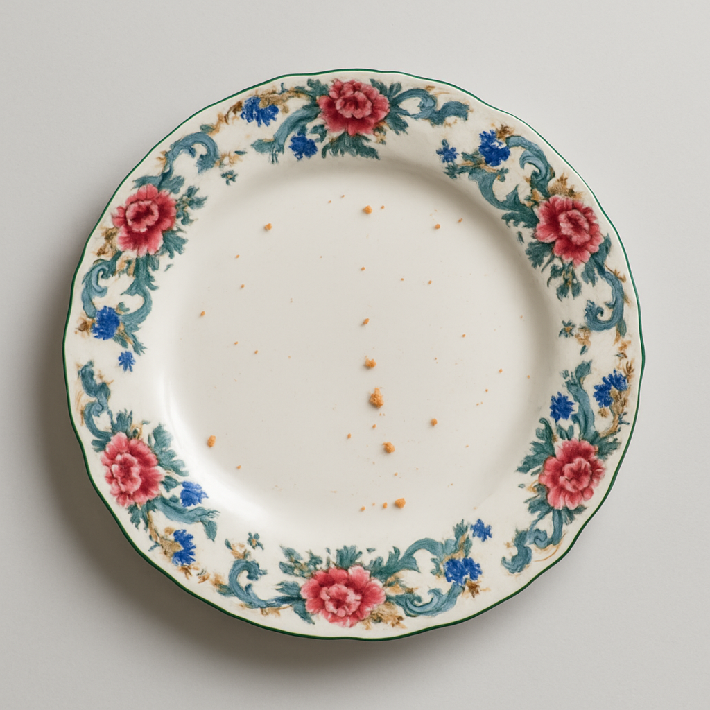 Vintage Floral Dinner Plate
