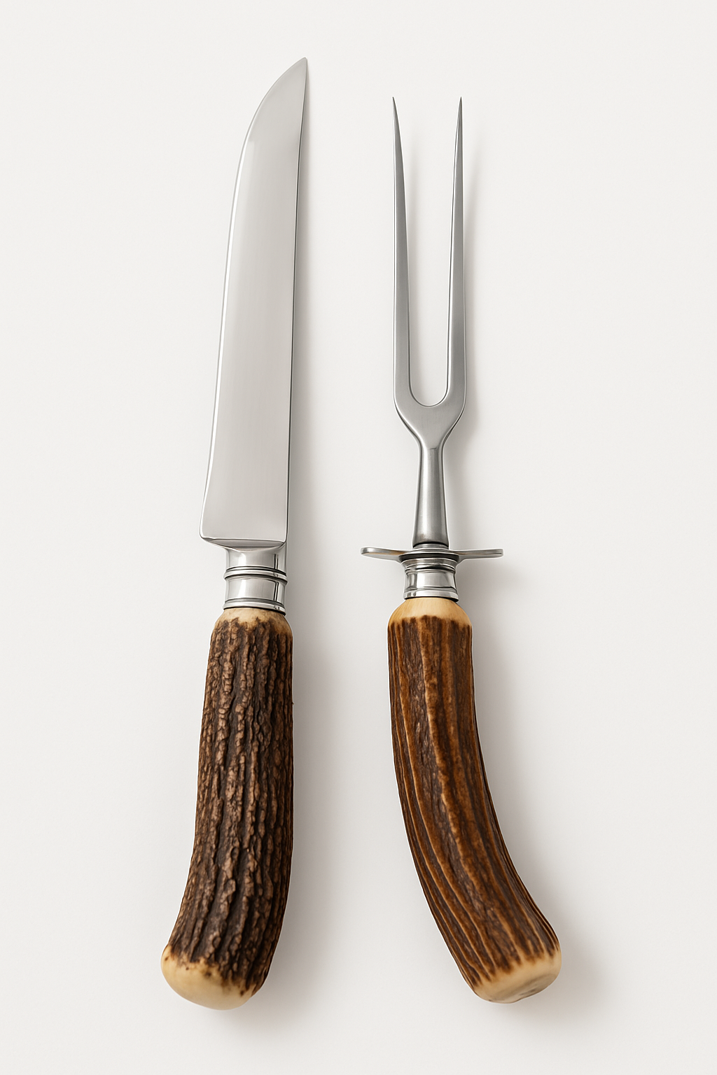 Vintage Antler Handle Carving Set