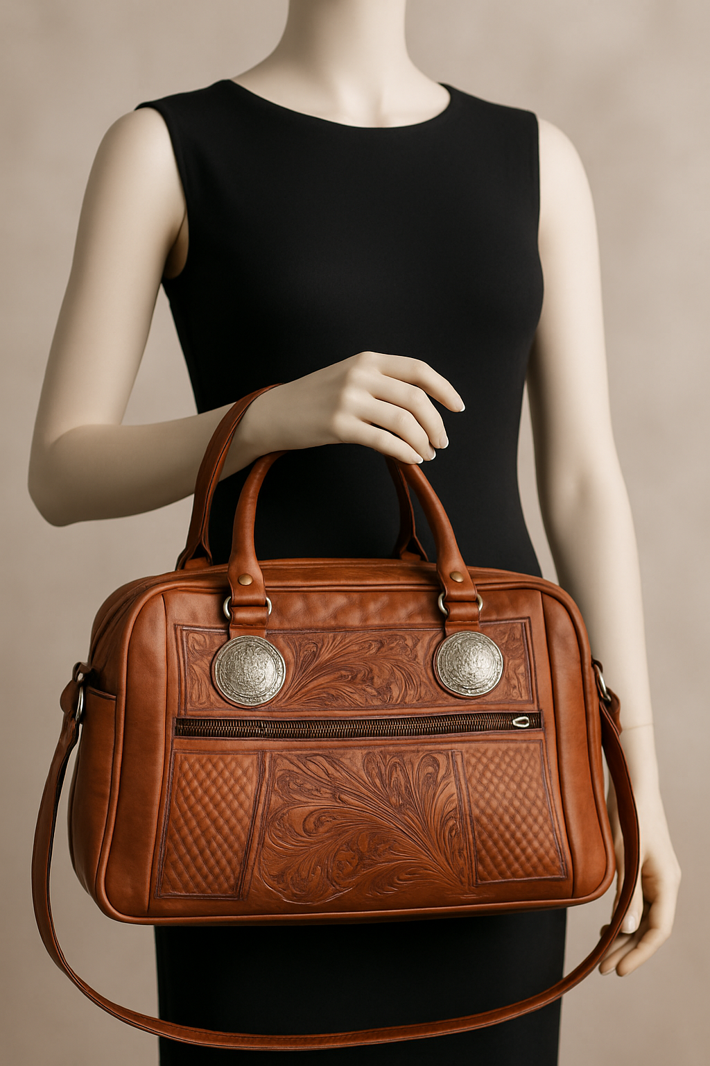 Vintage Handcrafted Leather Handbag