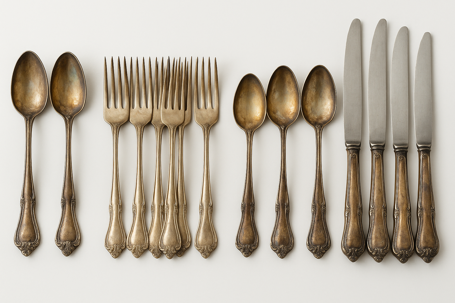 Vintage Silver-Plated Flatware Set