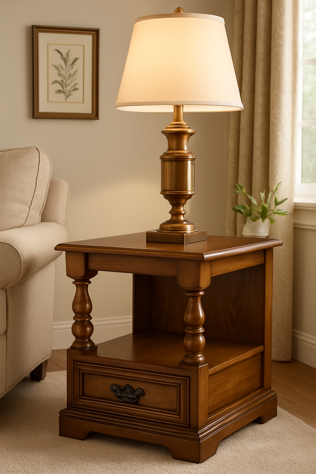 Vintage Wooden Side Table