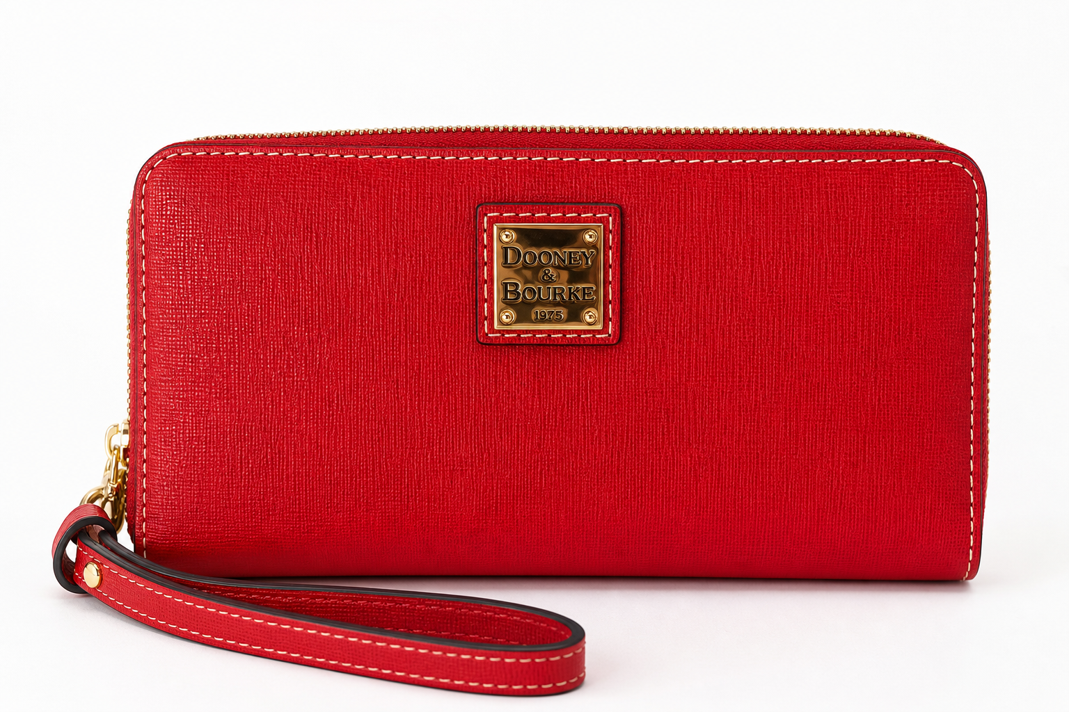 Dooney & Bourke Red Leather Clutch Wallet photo