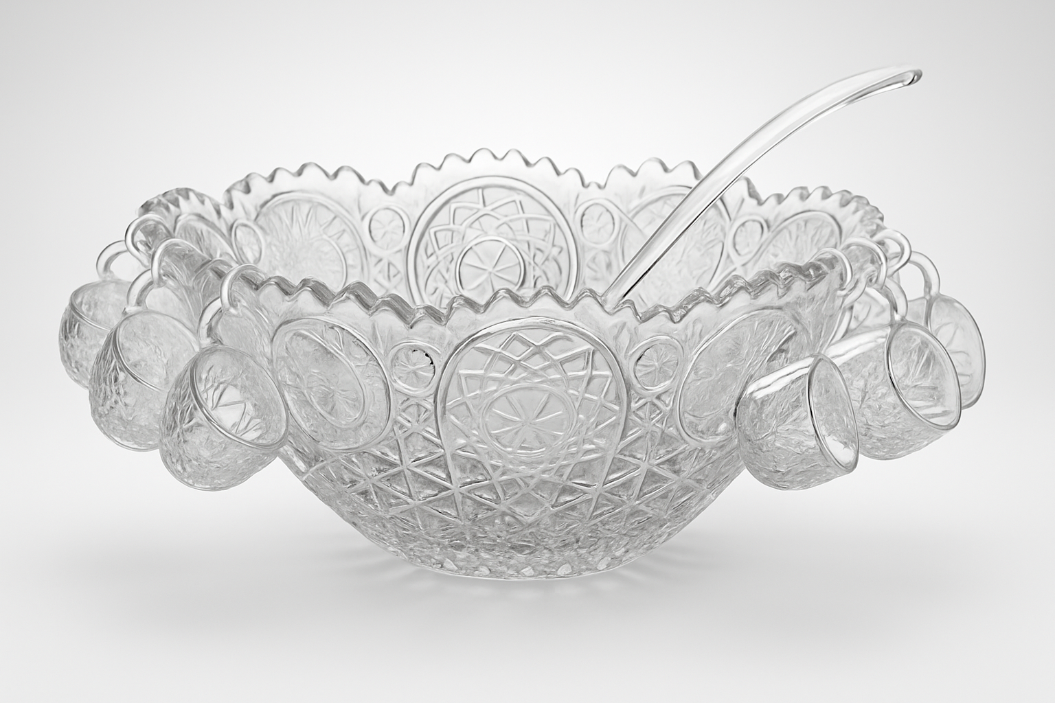 Crystal Punch Bowl Set