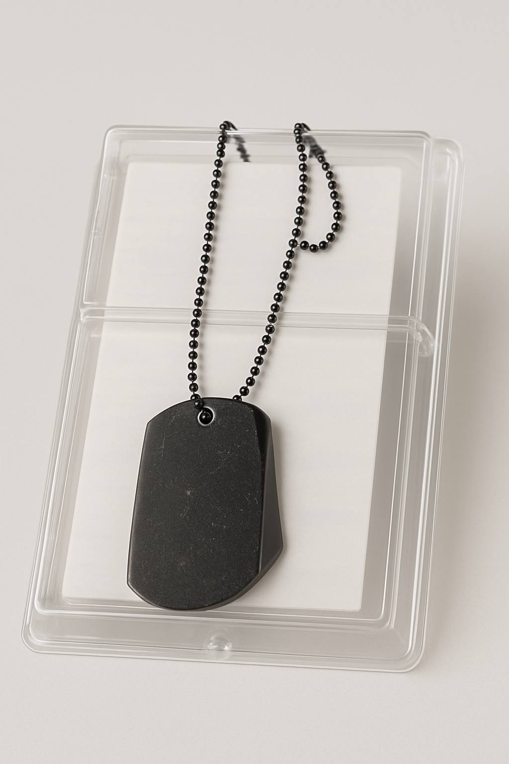 Black Dog Tag Necklace