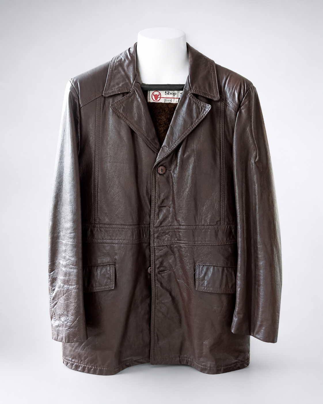 Men's Brown Leather Jacket with Soft Lining