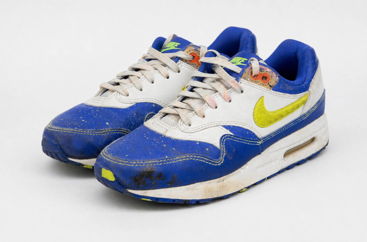 Nike Air Max Sneakers - Blue and Yellow, Size 6Y