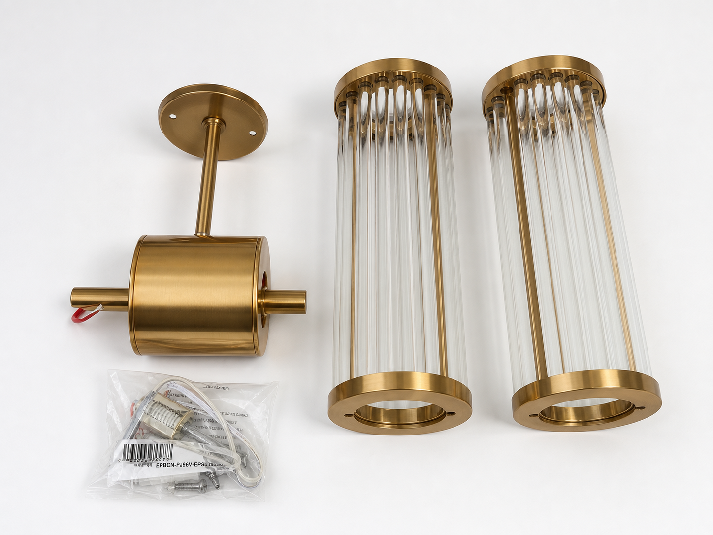 Modern Brass and Glass Wall Sconces