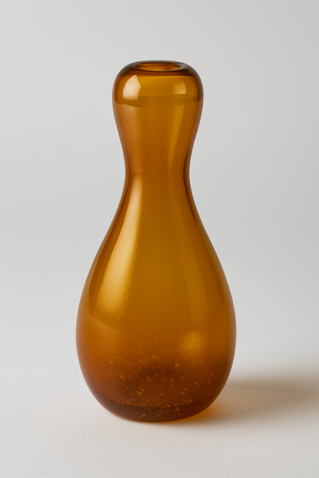 Amber Glass Decorative Vase