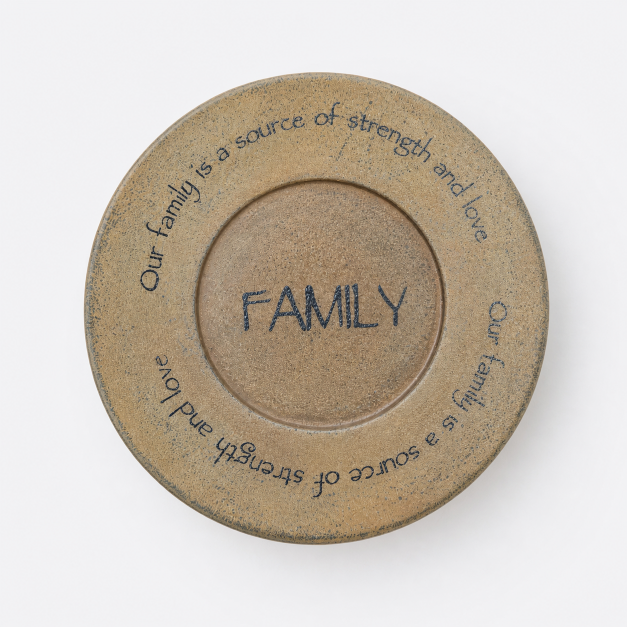 Rustic Stoneware Family Plate