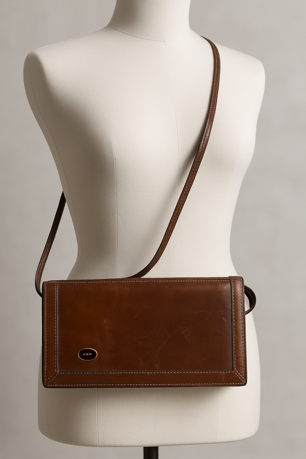 Vintage Brown Leather Purse