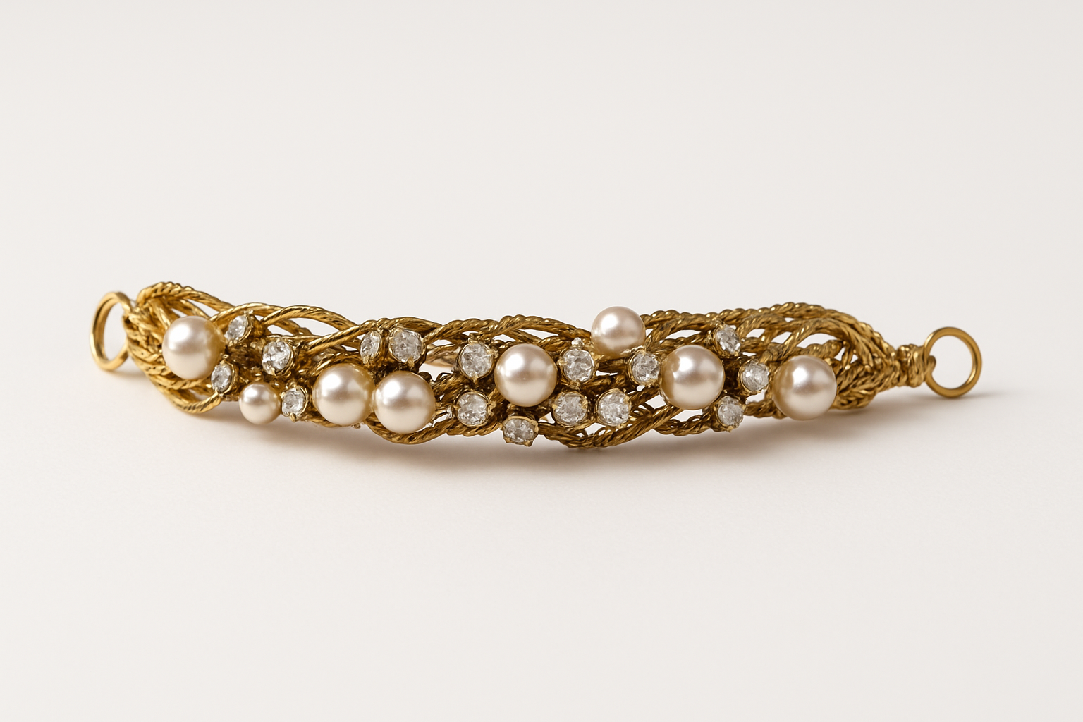 Elegant Pearl and Gold Bracelet