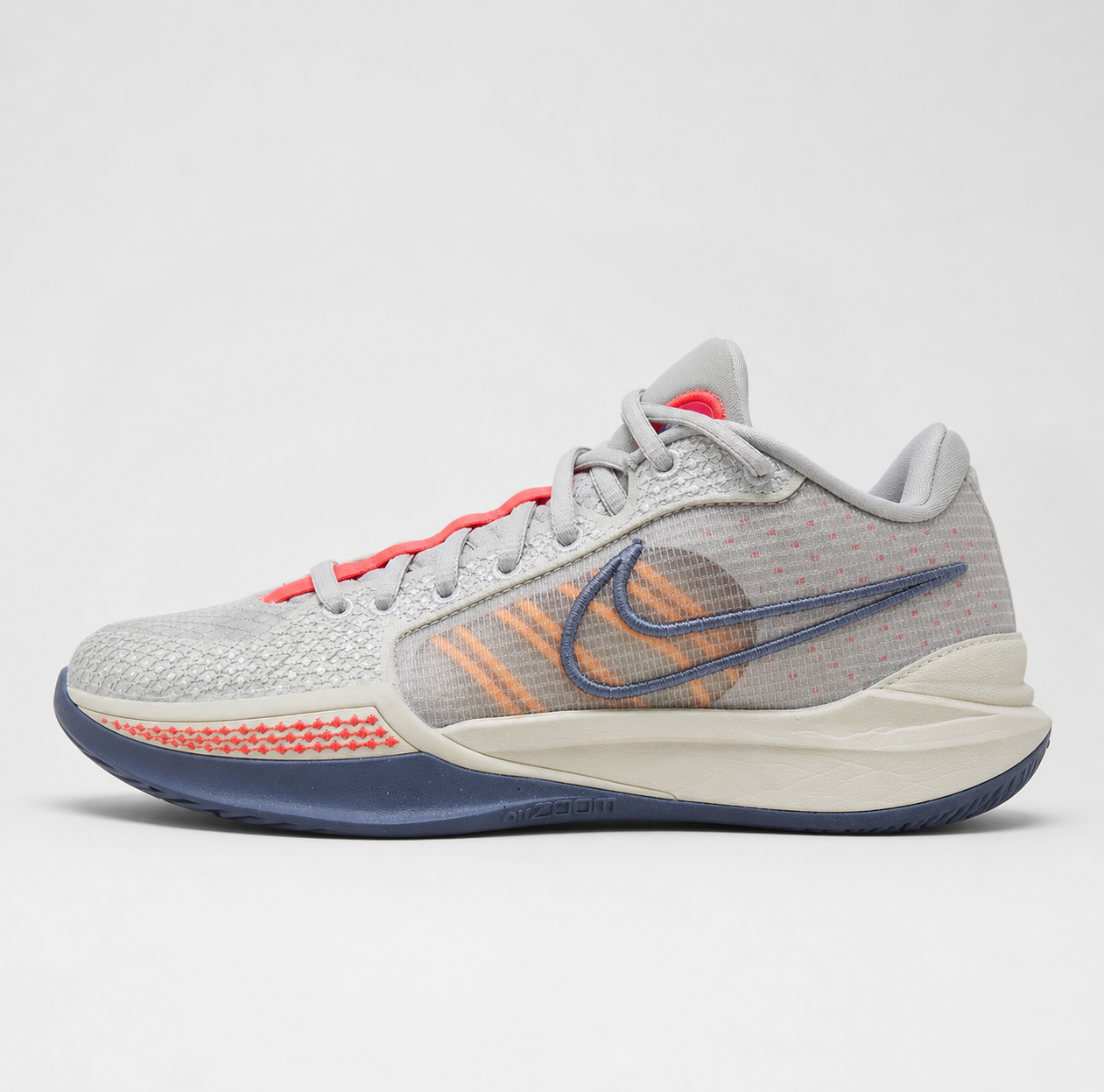 Nike Athletic Sneakers - Gray with Red Accents