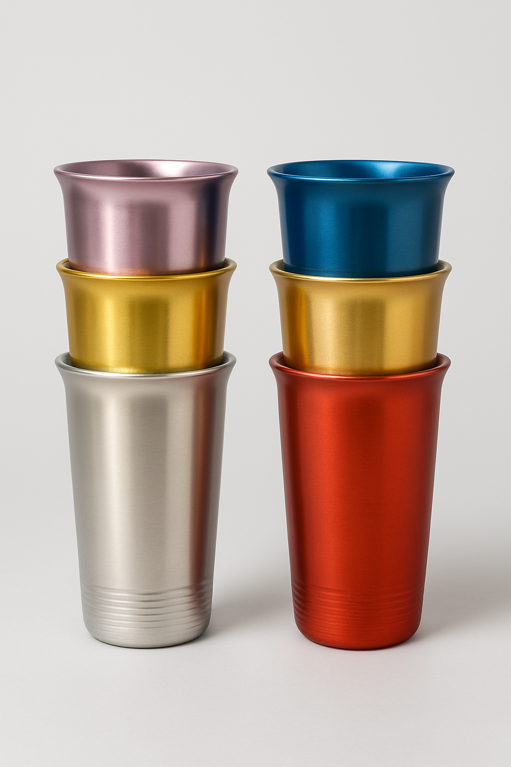 Vintage Aluminum Tumblers Set