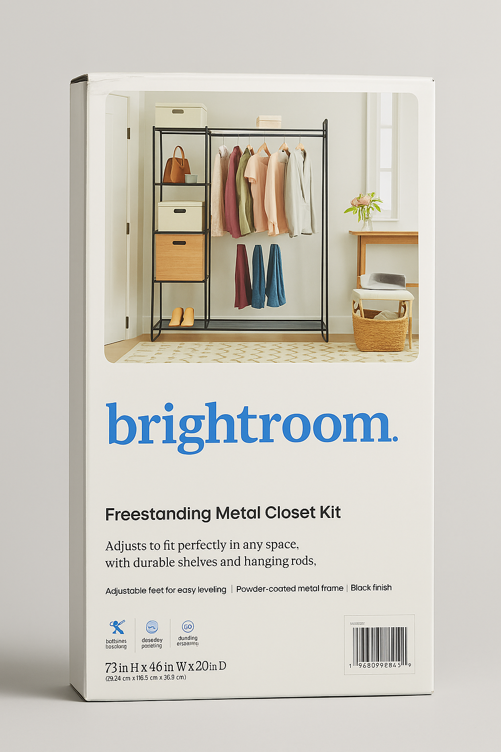 Brightroom Freestanding Metal Closet Kit