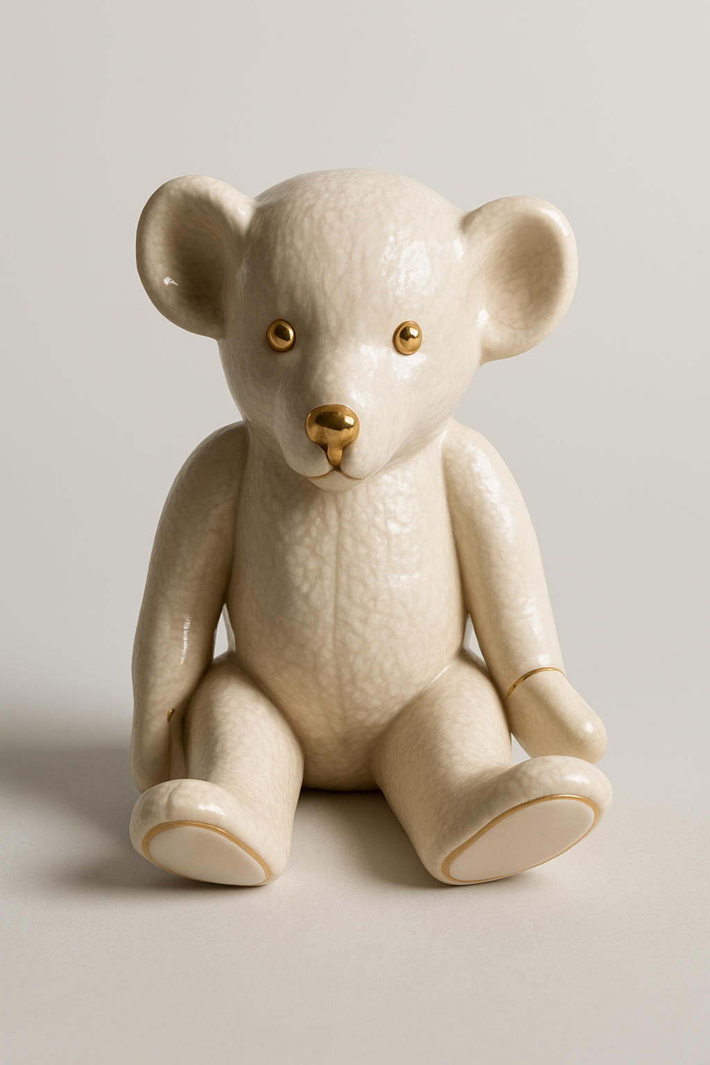 Porcelain Teddy Bear Figurine