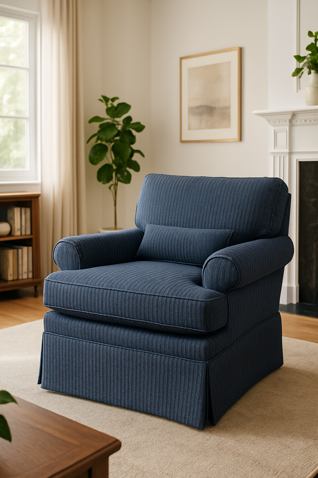 Comfortable Blue Armchair