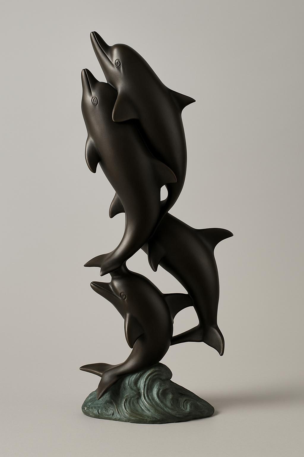 Bronze Dolphin Statue