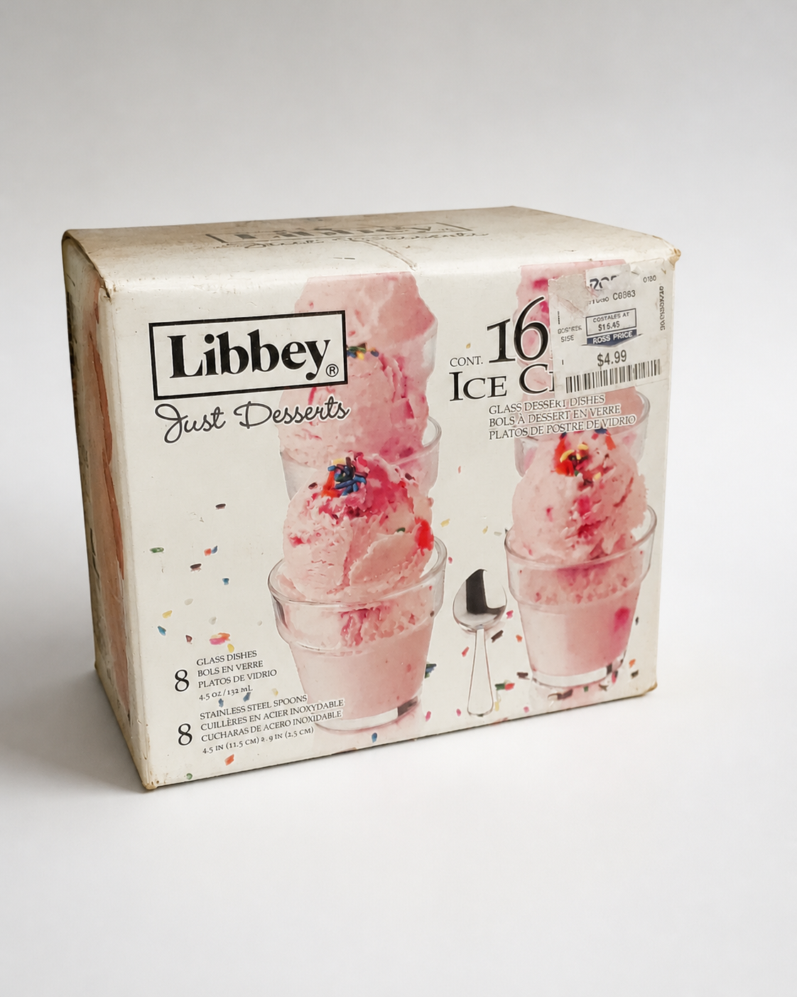 Libbey Just Desserts Glass Dessert Set - 8 Dishes & Spoons