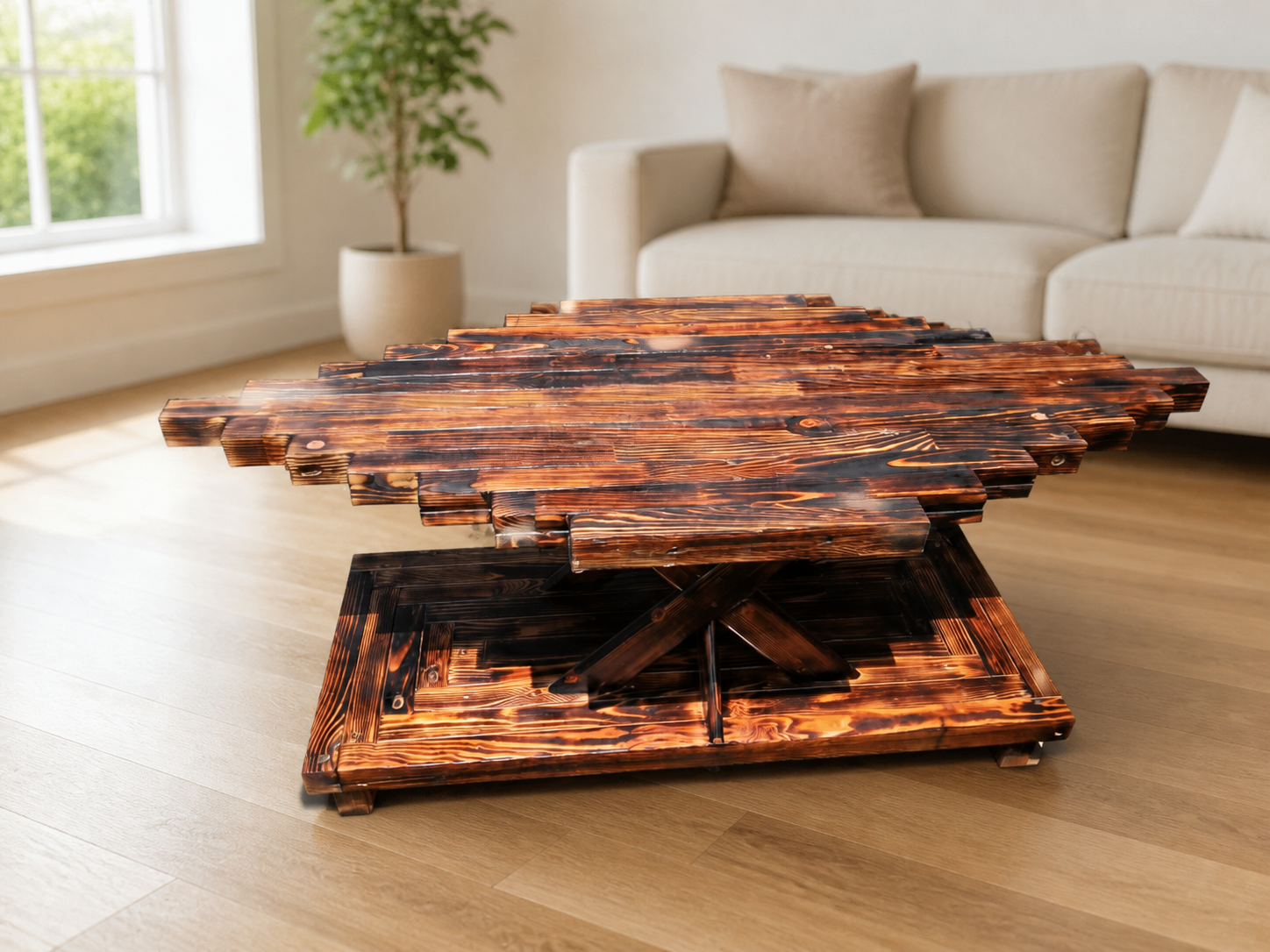 Rustic Wooden Coffee Table