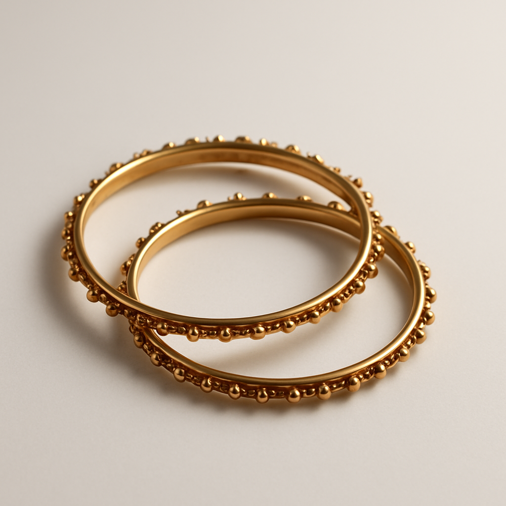 Elegant Metal Bangles Set