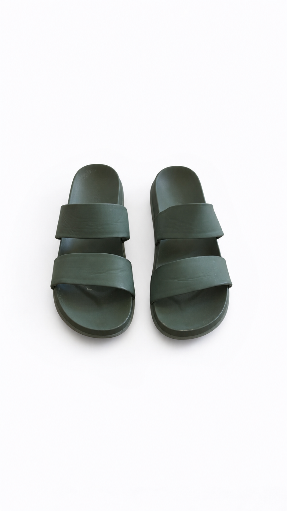Aerie Green Double Strap Slide Sandals size 8