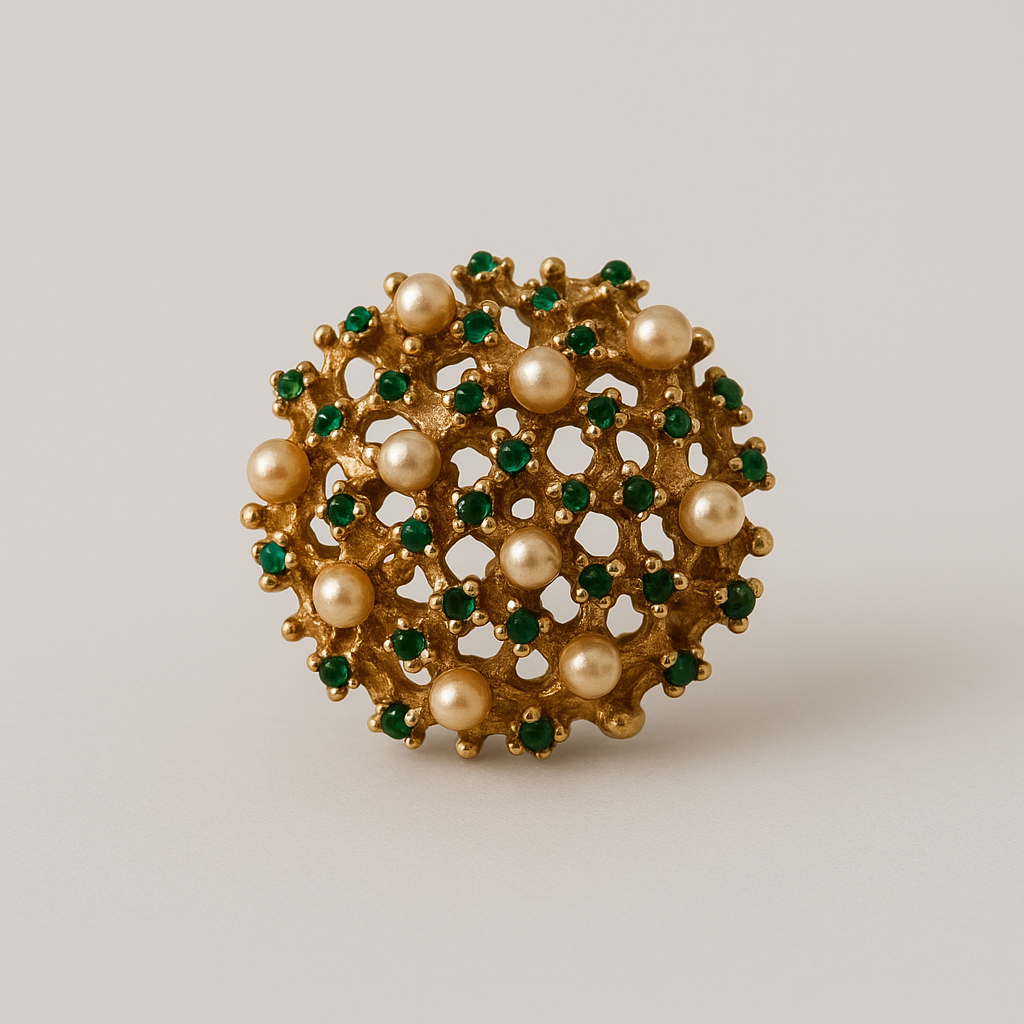 Vintage Beaded Brooch