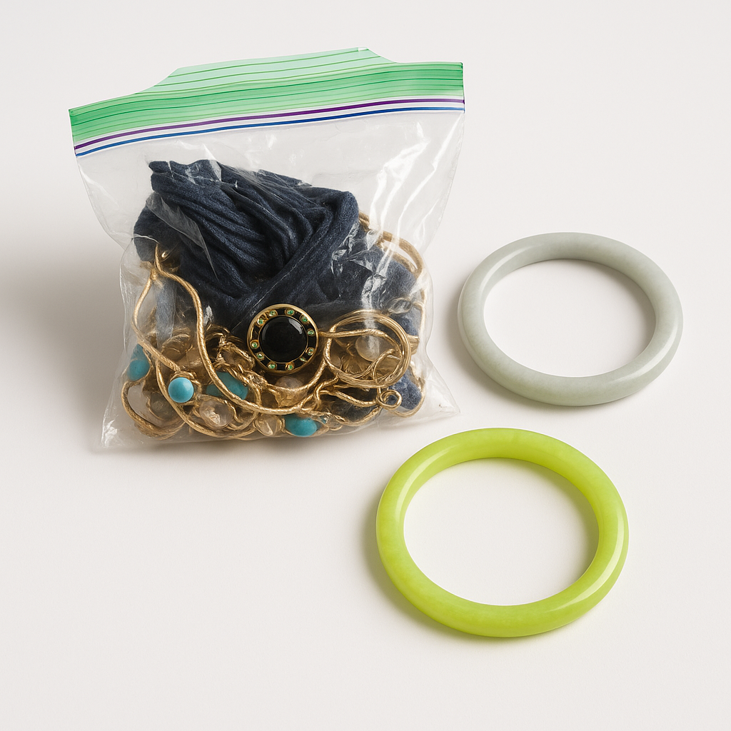 Collection of Jewelry Items and Bangles