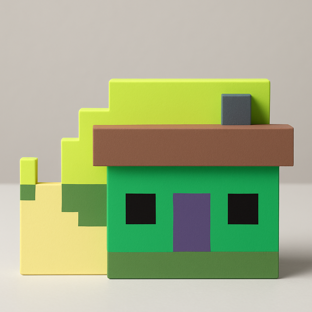 Custom Pixel Art - Green House