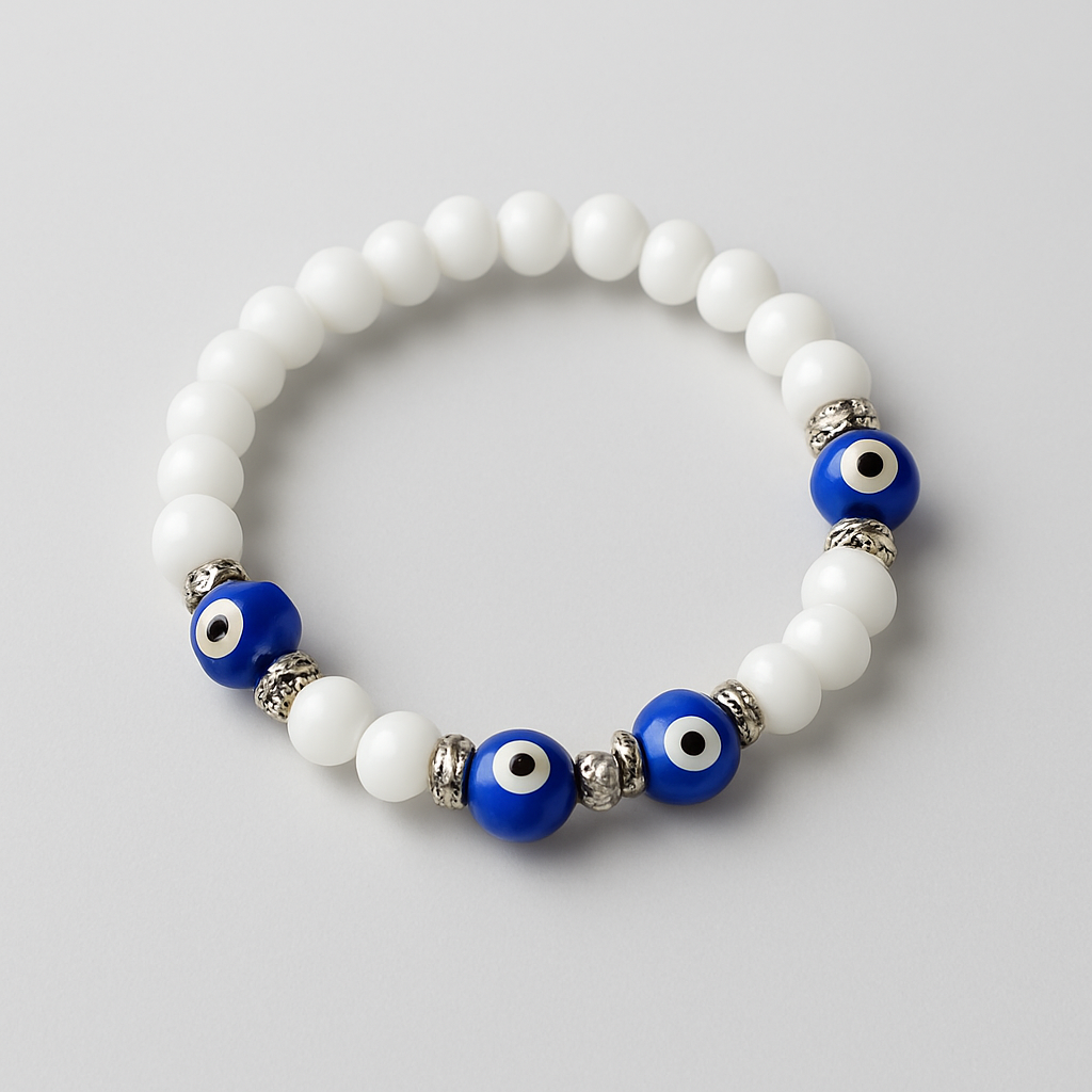 Elegant Evil Eye Beaded Bracelet