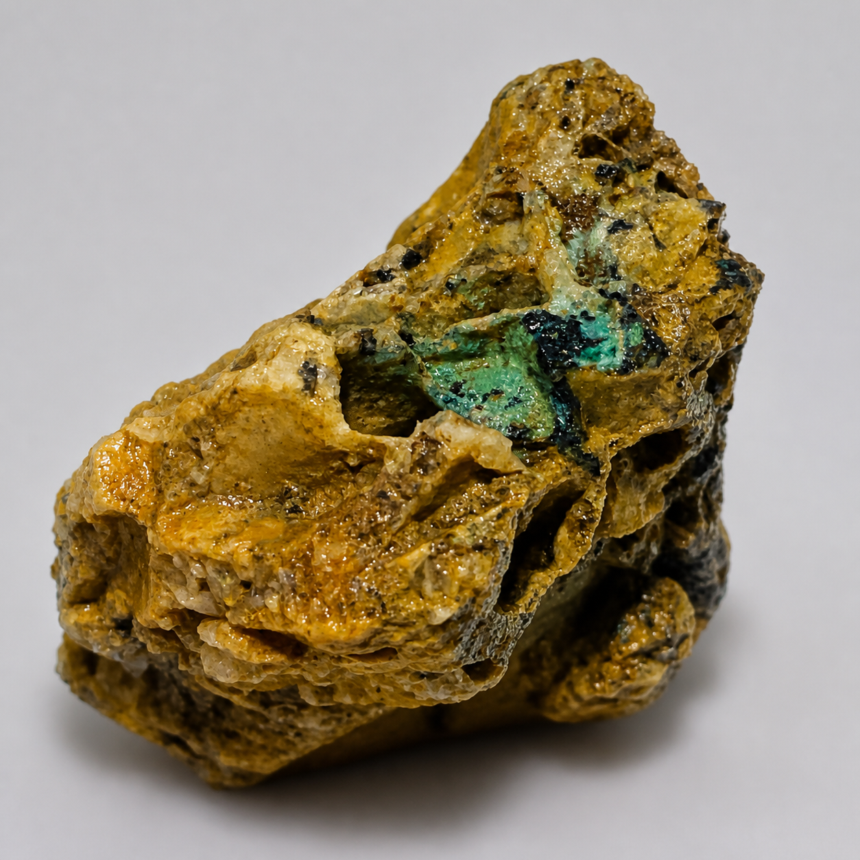 Raw Chrysocolla and Malachite Mineral Specimen