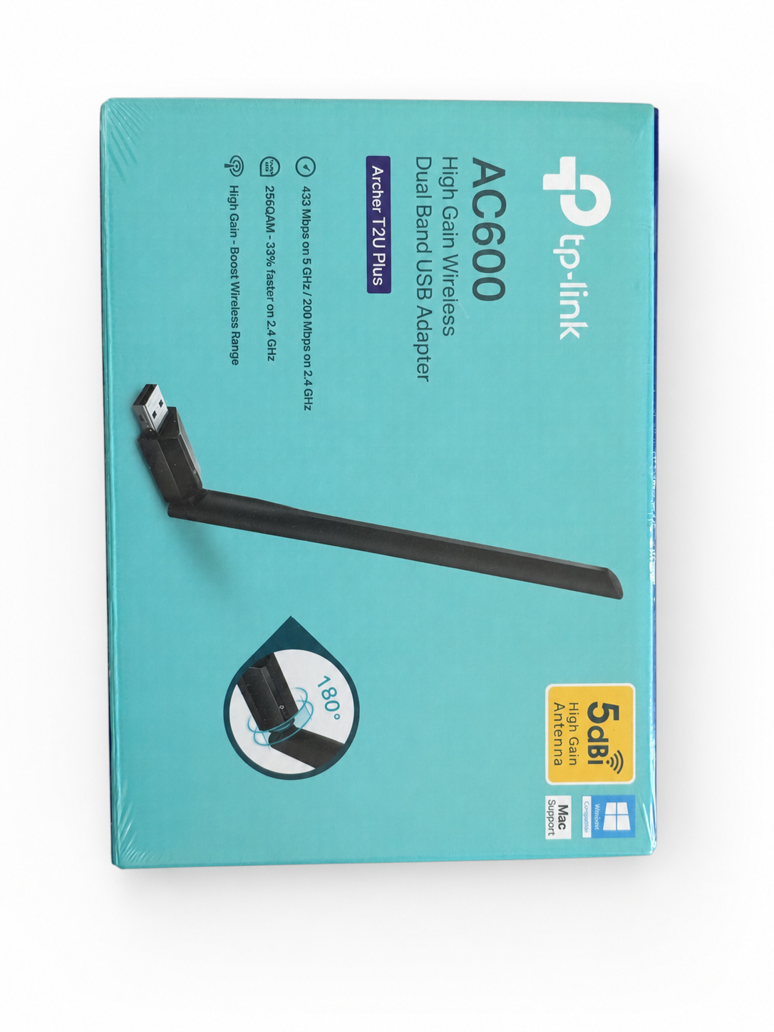 TP-Link Archer T2U Plus AC600 High Gain Wireless USB Adapter